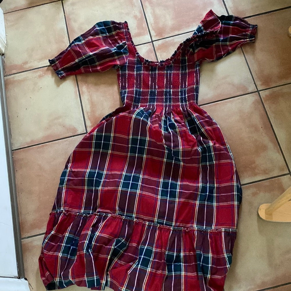 Hill house nap dress tartan dress size small adult